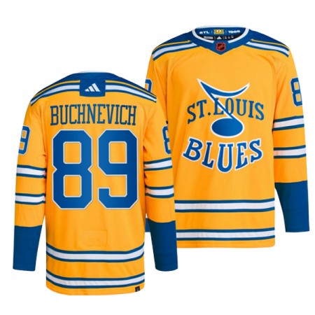 Miesten NHL St. Louis Blues Pelipaita Pavel Buchnevich 89 Reverse Retro 2.0 Adidas 2022-23 Keltainen Authentic